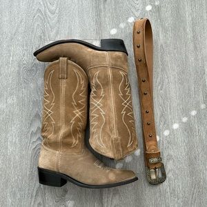 Cowboys Boots and Belt Bundle